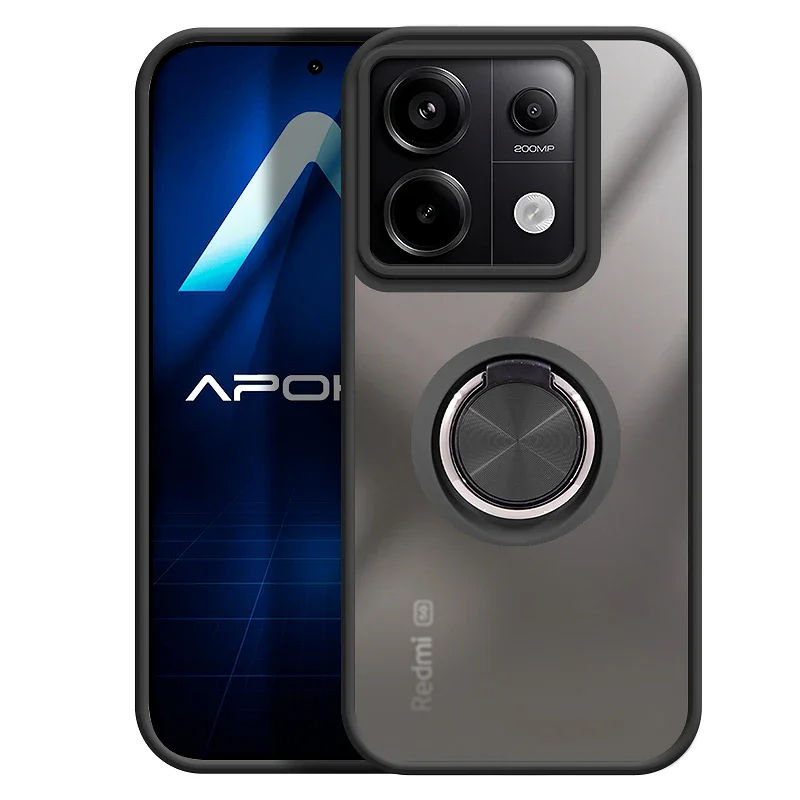 Capa Apokin Gel Fumada com Suporte e Íman para Xiaomi Redmi Note 13 Pro 5G Azul - Imagem 3