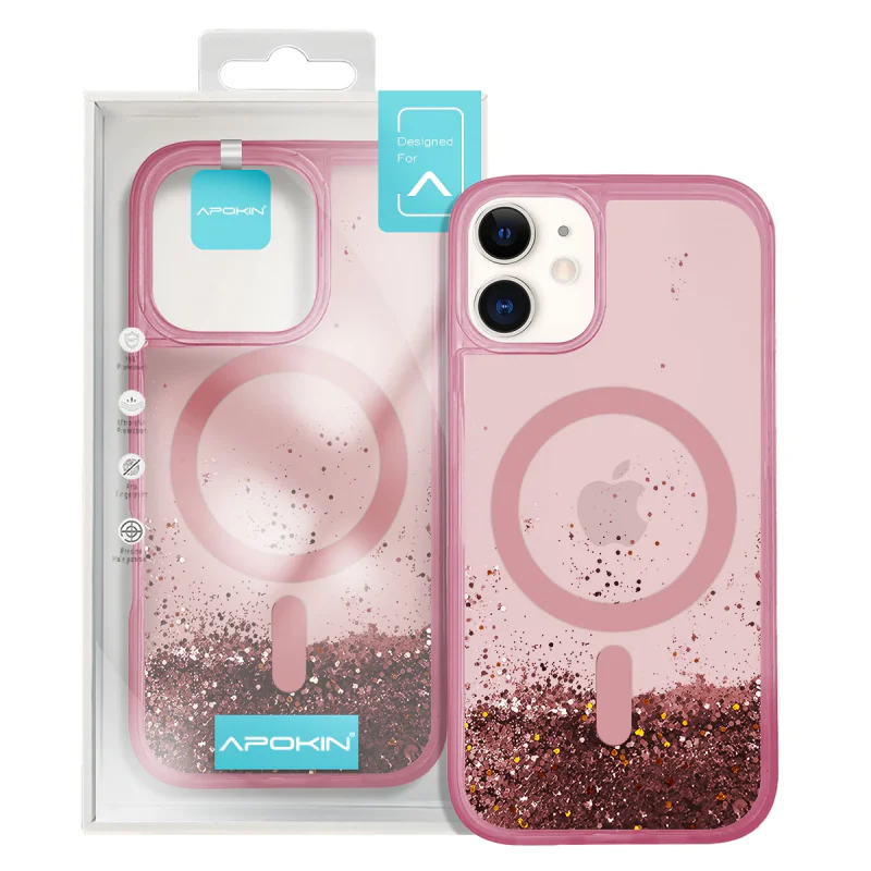 Capa Apokin para iPhone 11 com Purpurina Desenhos e MagSafe Prata - Imagem 6