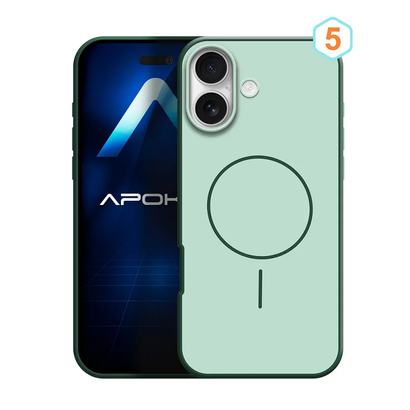 Capa Apokin para iPhone 17 Silicone Bicolor com MagSafe Variedade de cores - Imagem 6