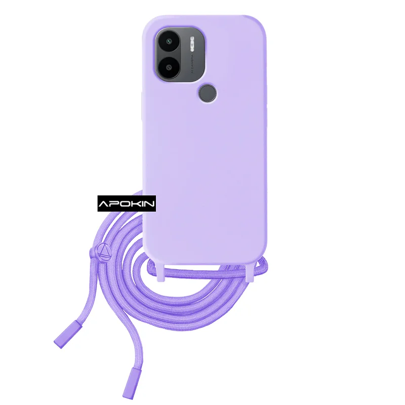 Capa Suave Apokin com Cordão para Xiaomi Redmi A1 Plus Lilás - Imagem 4