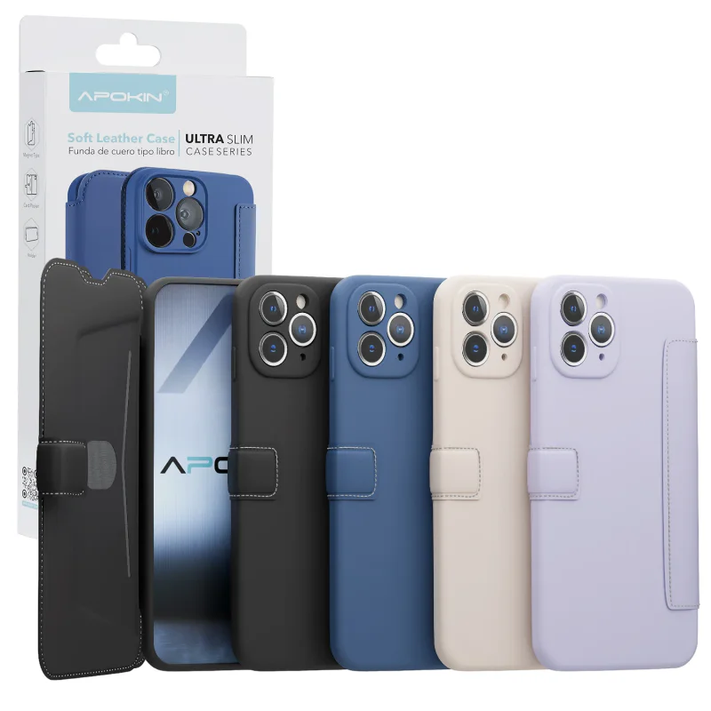 Capa Apokin para iPhone 14 Silicone Efeito Pele Variedade de cores - Imagem 1
