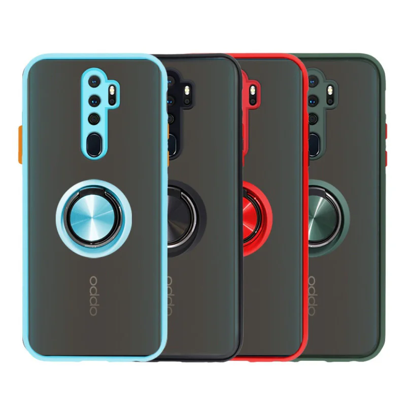 Capa de Gel Apokin para Oppo A5 e A9 2020 Magnética com Suporte Fumado Preto - Imagem 1