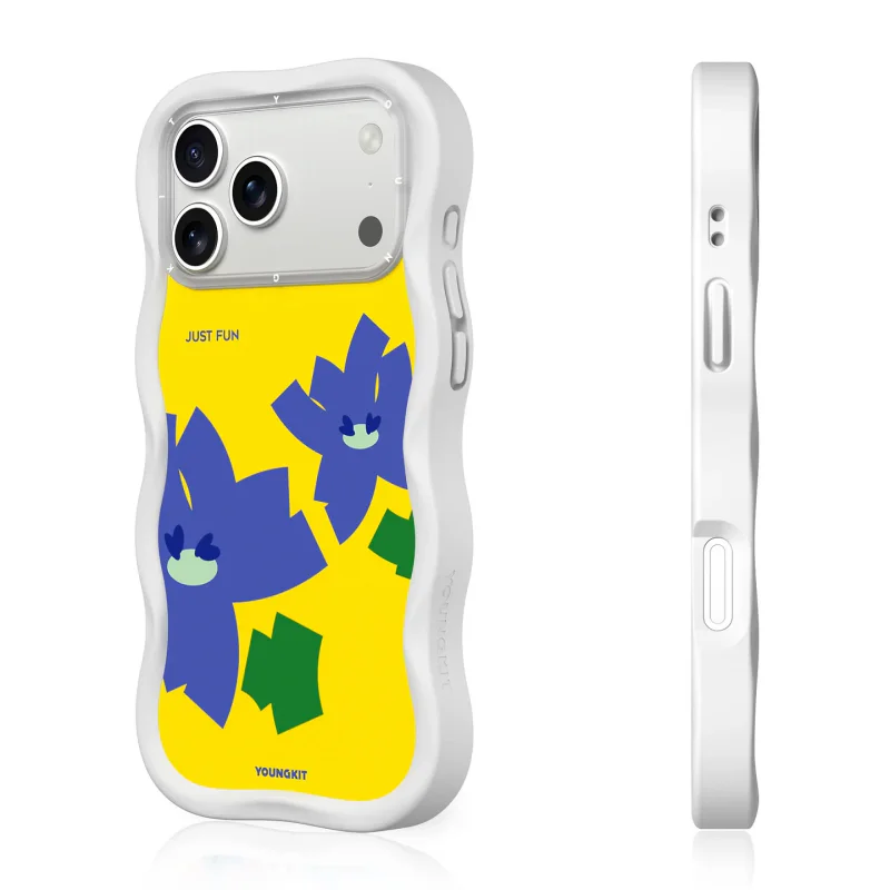 Capa Apokin Youngkit Big Wave para iPhone 17 Pro Max / 18 Pro Max Floral MagSafe Amarelo - Imagem 2