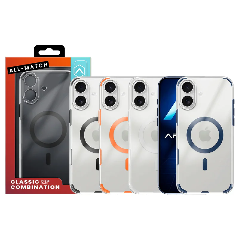 Capa Híbrida Apokin Allmatch com MagSafe para iPhone 17 Preto
