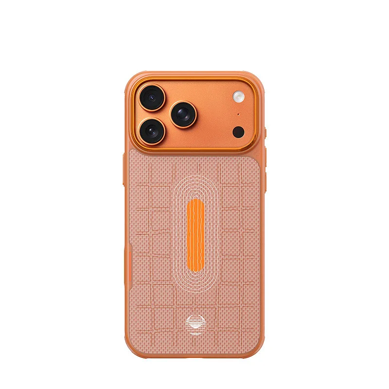 Capa Apokin para iPhone 17 Pro Max / 18 Pro Max Magnética em Fibra de Aramida Laranja - Imagem 4