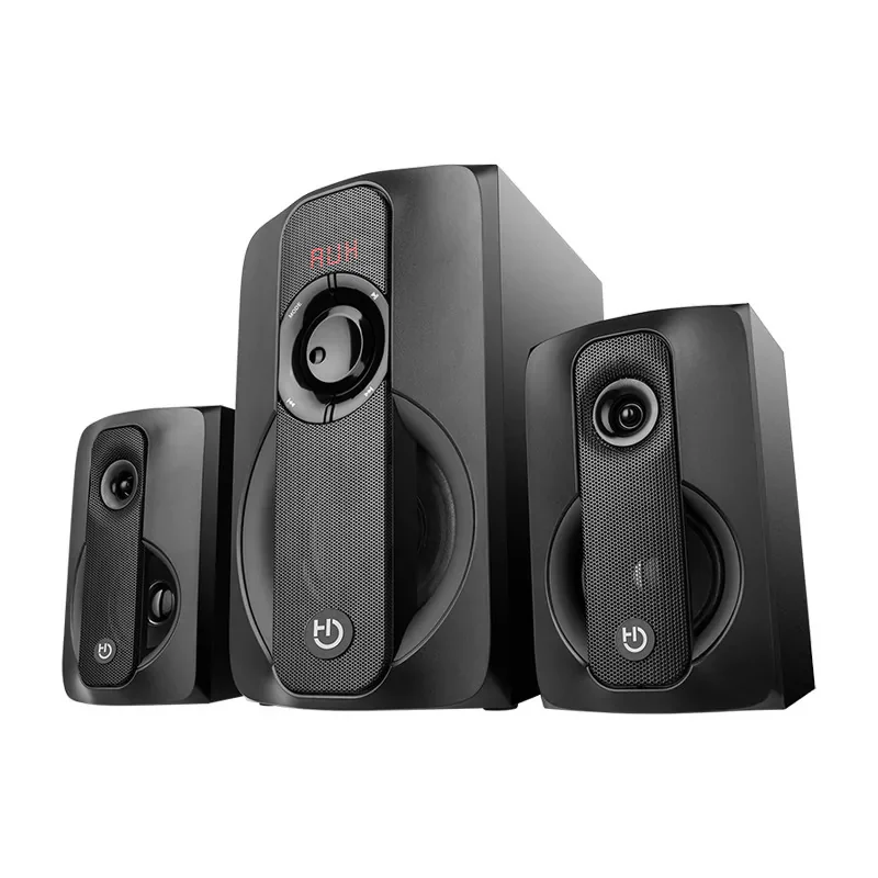 Colunas 2.1 Hiditec H400 Dark Edition 80W Bluetooth com Rádio FM, USB, SD e Comando - Imagem 2