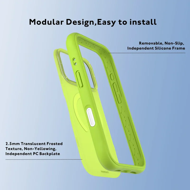 Capa Magnética Youngkit Dynamic II Apokin para iPhone 17 Pro Max e 18 Pro Max Multicolor Verde - Imagem 3