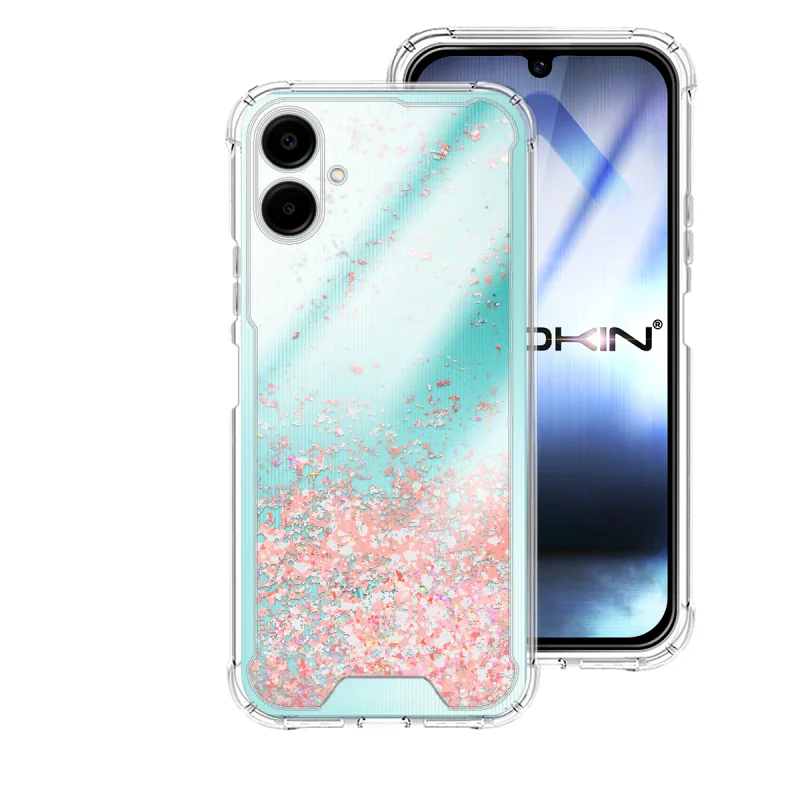 Capa Apokin para Samsung Galaxy A06 Gel com Purpurina Transparente Variedade de cores - Imagem 3