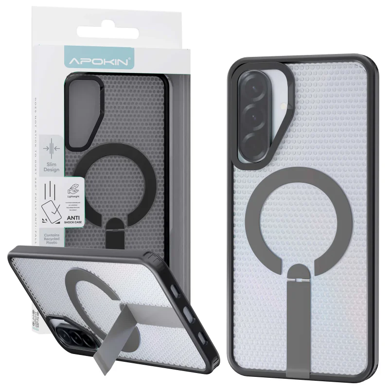 Capa Apokin para Samsung Galaxy A55 com Dissipação de Calor e MagSafe Preto