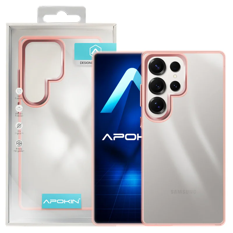 Capa Acrílica Apokin Transparente para Samsung Galaxy S25 Ultra Turquesa - Imagem 5