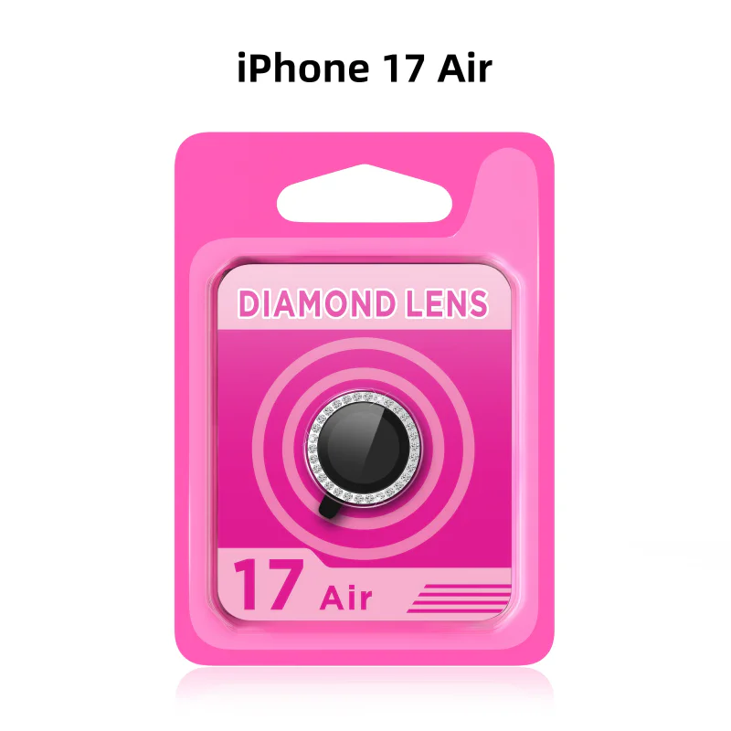 Protetor de Lentes Apokin Diamante para iPhone 17 Air Prata