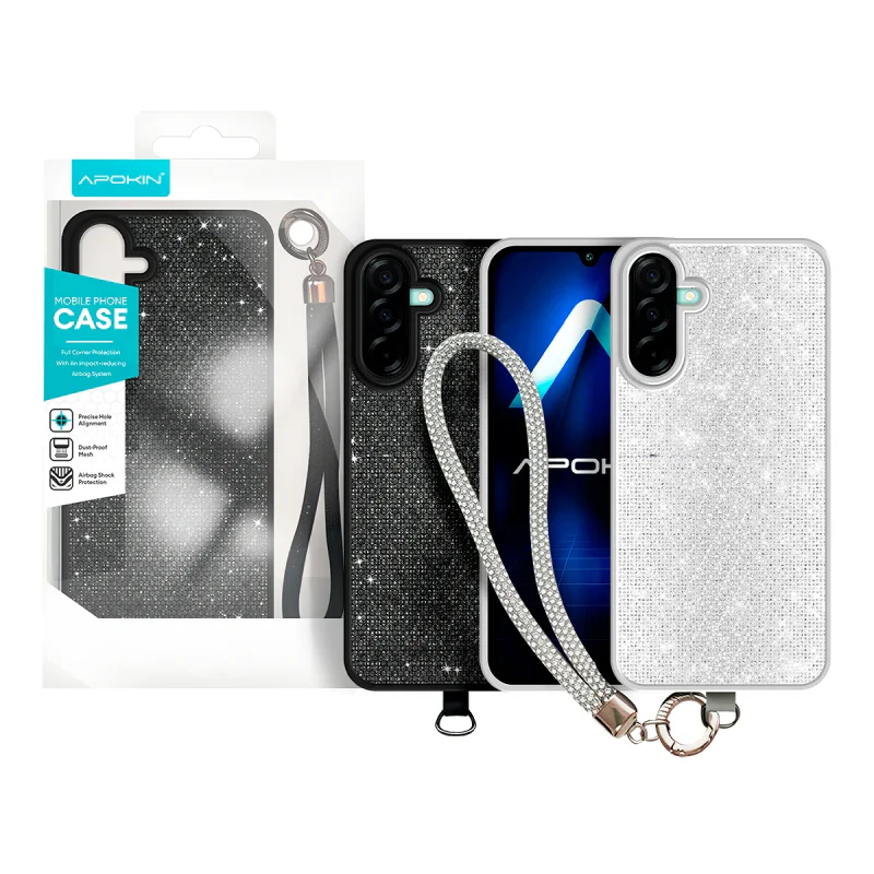 Capa Apokin com Diamantes e Alça para Samsung Galaxy A27 Variedade de cores - Imagem 1