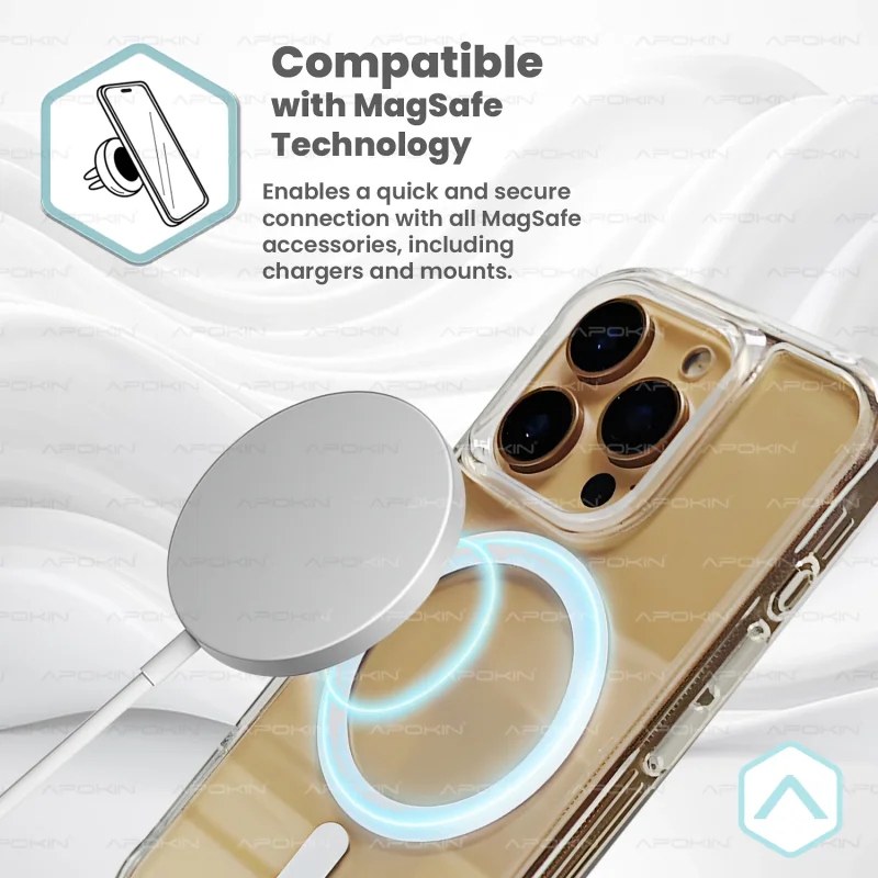 Capa Apokin para iPhone 14 Plus e iPhone 15 Plus Transparente 3,3 mm com MagSafe - Imagem 6