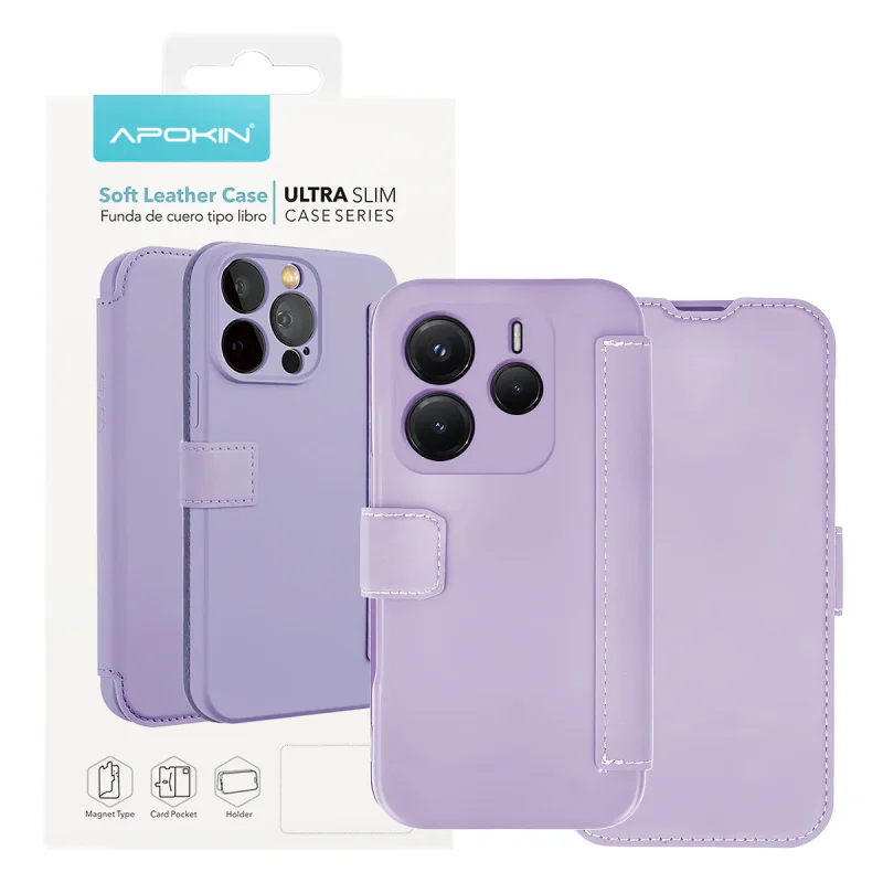 Capa Apokin para Xiaomi Redmi Note 14 4G Silicone com Efeito Pele Lilás - Imagem 2