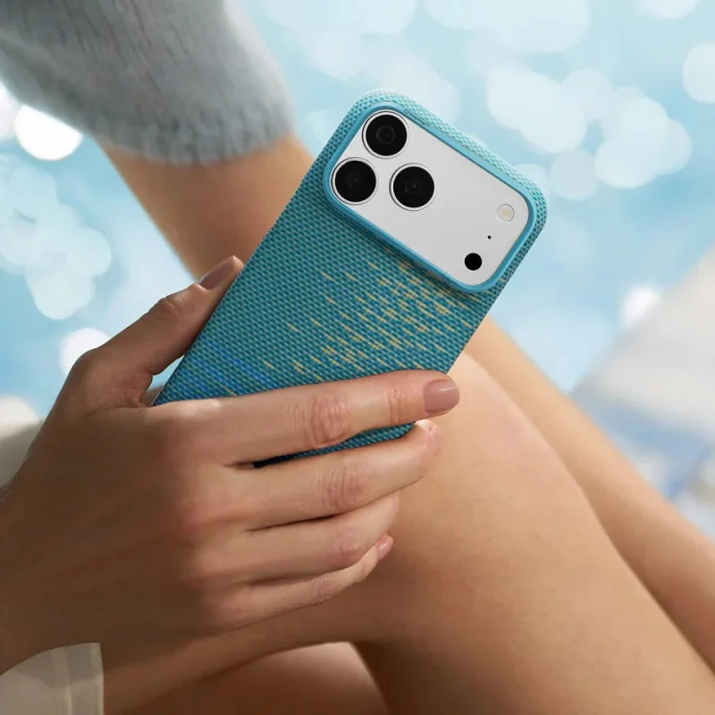 Capa Apokin Pitaka Edge para iPhone 18 Pro Max Azul Brilhante - Imagem 6