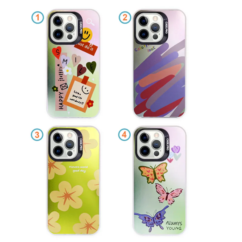 Capa Apokin para iPhone 12 Pro Max Silicone com Gradiente Metálico Modelo 1 - Imagem 1