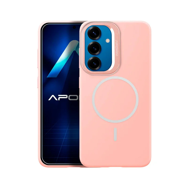 Capa Apokin para Samsung Galaxy A06 / A07 Silicone Premium com MagSafe Branco - Imagem 5