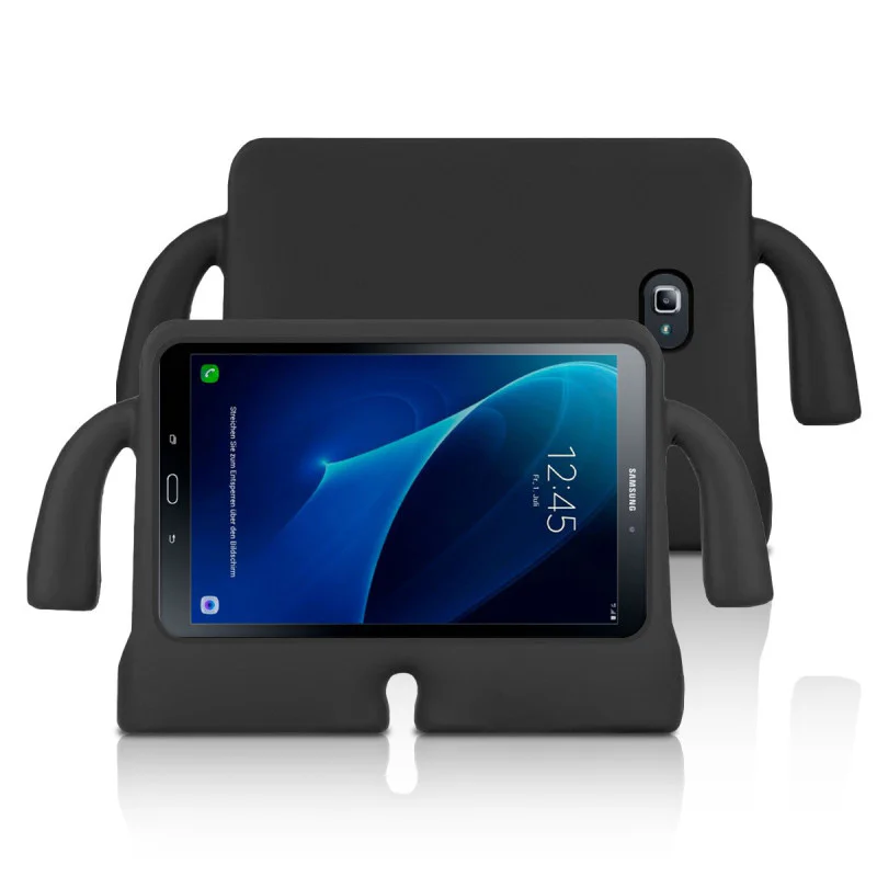 Capa Apokin Silicone Reforçado Infantil para Samsung Galaxy Tab A 10,1 polegadas T580 2016 Preto