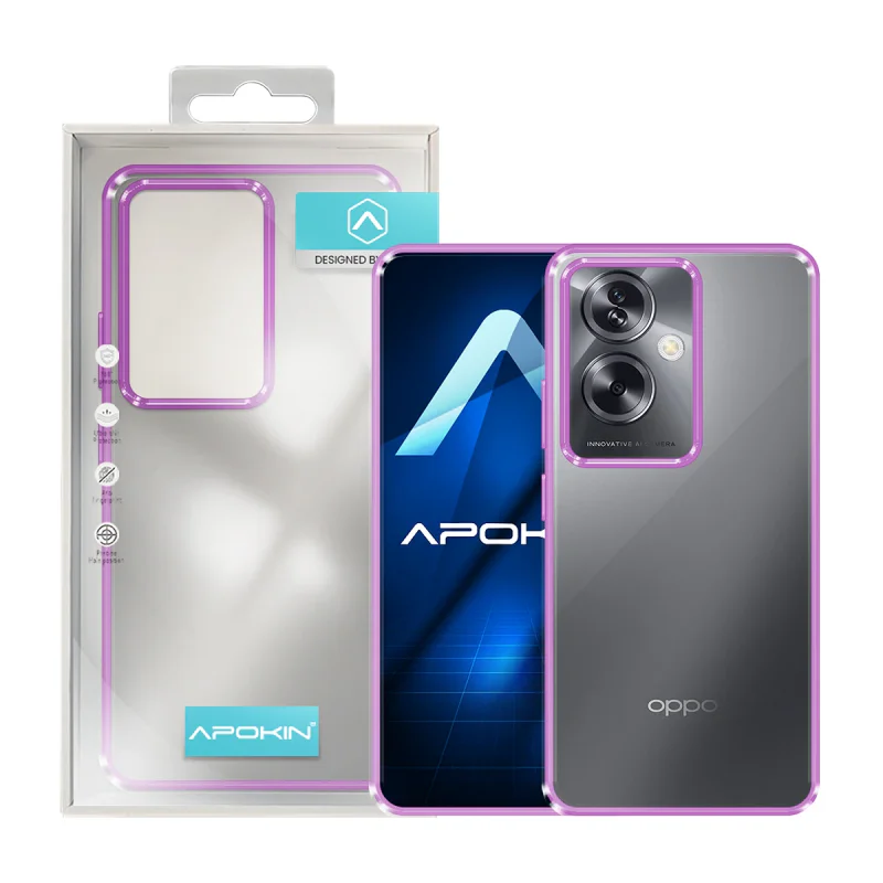 Capa Apokin Oppo A79 5G Antichoque com Rebordo Colorido Lilás - Imagem 4
