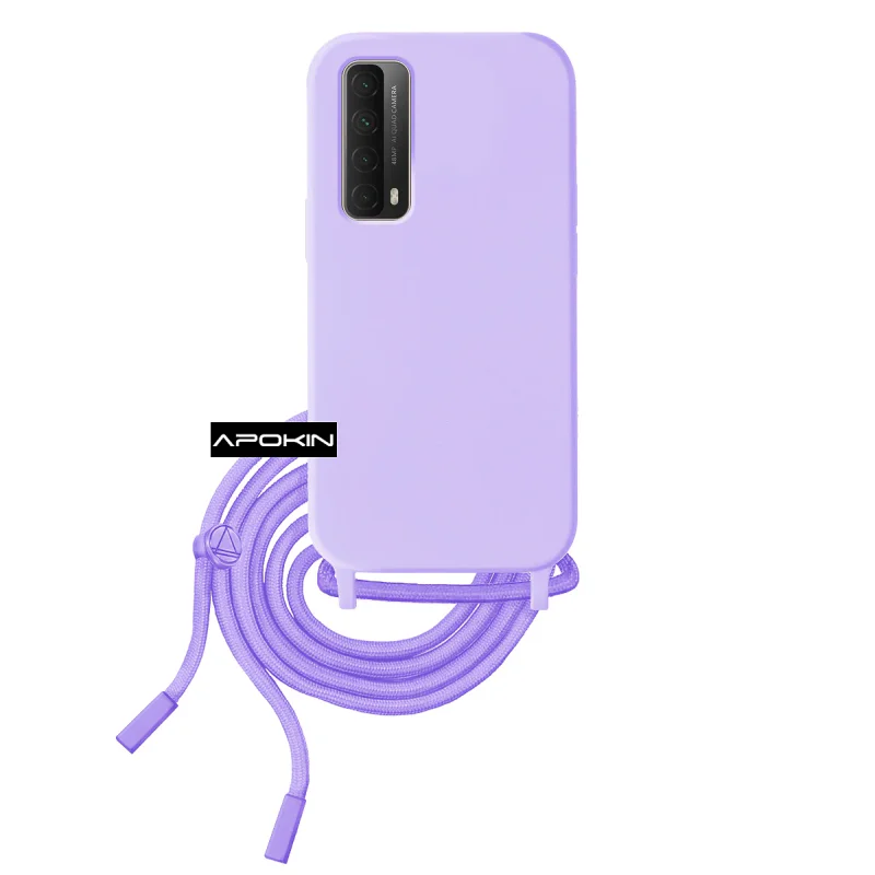 Capa Apokin para Huawei P Smart 2021 Macia com Cordão Azul Turquesa - Imagem 4
