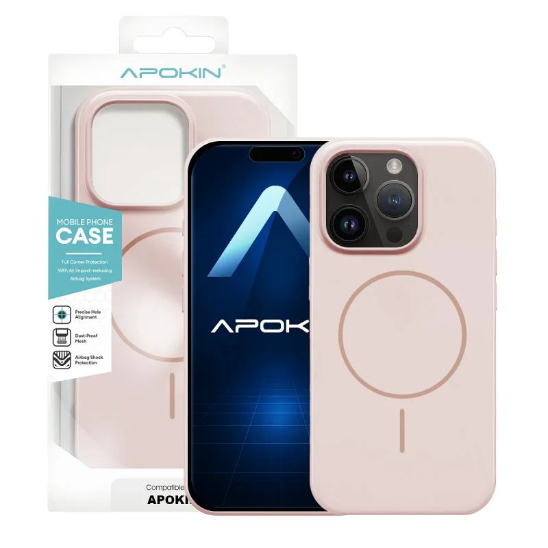 Capa Apokin para iPhone 14 Pro Silicone Premium com MagSafe Lilás - Imagem 5