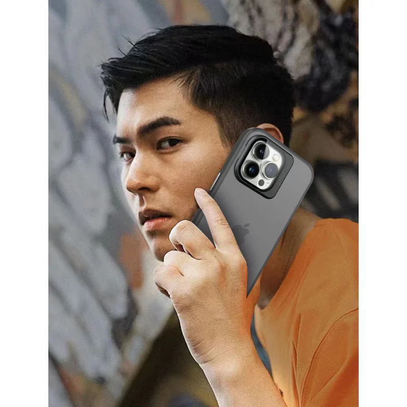 Capa Apokin para iPhone 15 Plus Silicone Mate com Suporte Lilás - Imagem 3