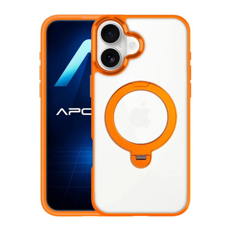 Capa Apokin para iPhone 17 com Anel e MagSafe Laranja - Imagem 2