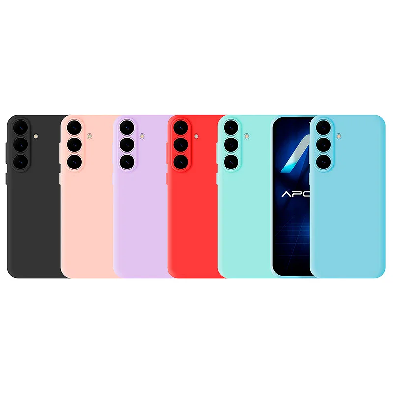 Capa Apokin para Samsung Galaxy S25 FE Silicone Suave Azul
