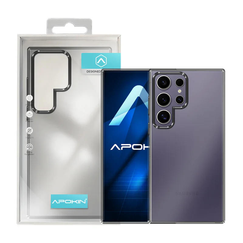 Capa Apokin Samsung Galaxy S24 Ultra Antichoque com Rebordo Colorido Transparente - Imagem 2