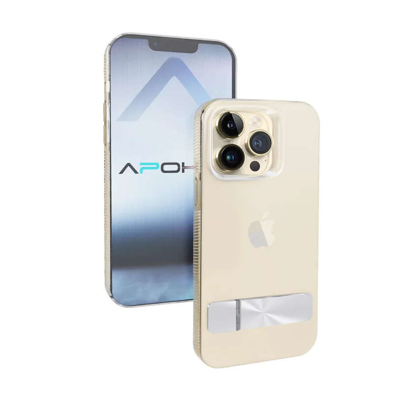 Capa ABR Transparente com Suporte para iPhone 15 Pro Transparente
