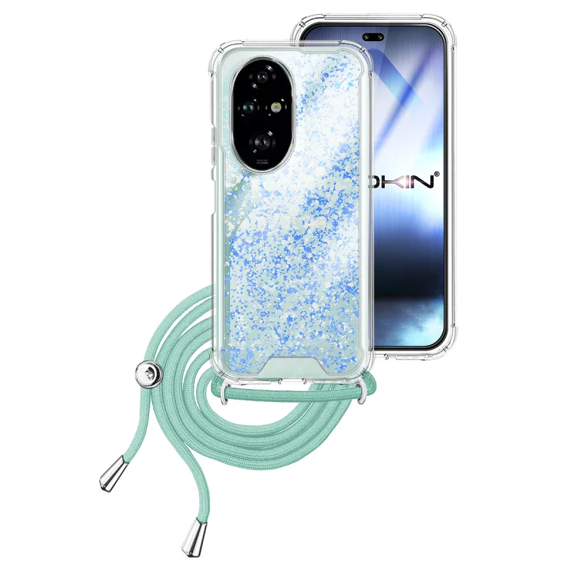 Capa Apokin Honor 200 Pro Gel Transparente com Cordão Rosa - Imagem 4