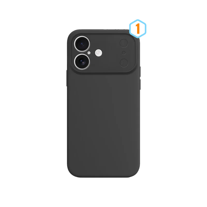 Capa Apokin para iPhone 16 Silicone com Proteção de Câmara em Vidro Temperado Lilás - Imagem 2