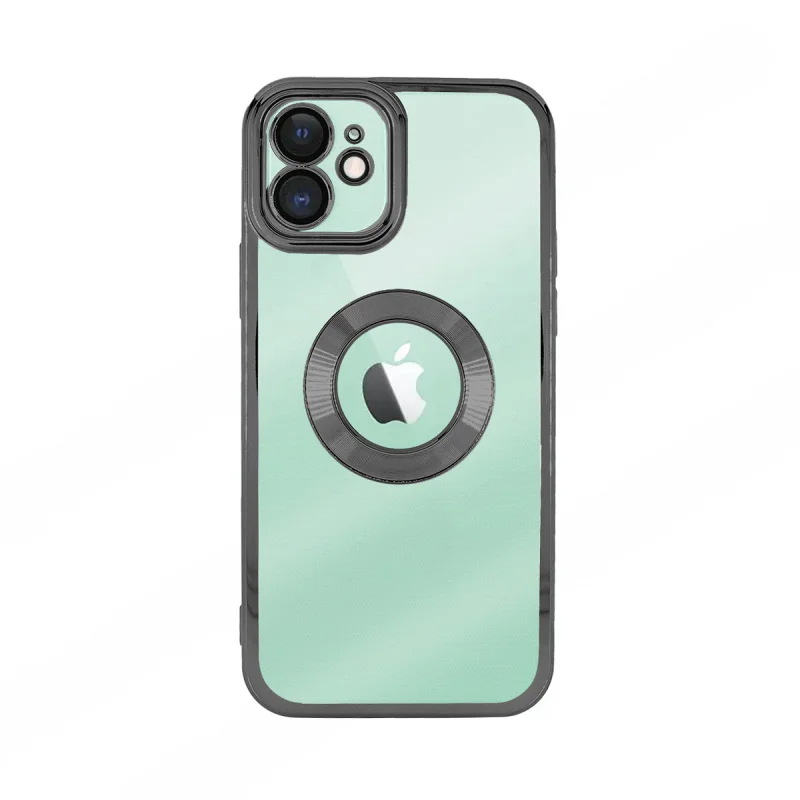 Capa Apokin para Apple iPhone 11 Pro Silicone Transparente Borda Cromada Preto - Imagem 4