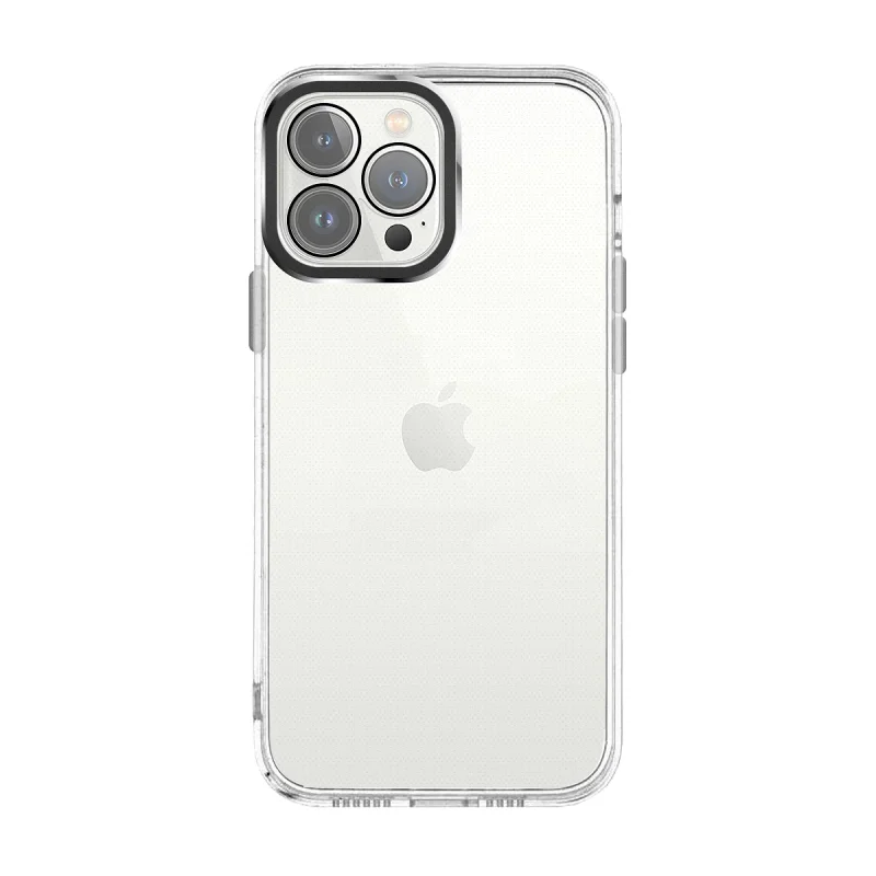 Capa Apokin para iPhone 13 Pro Transparente Antichoque Bordo Alumínio Azul Escuro - Imagem 5