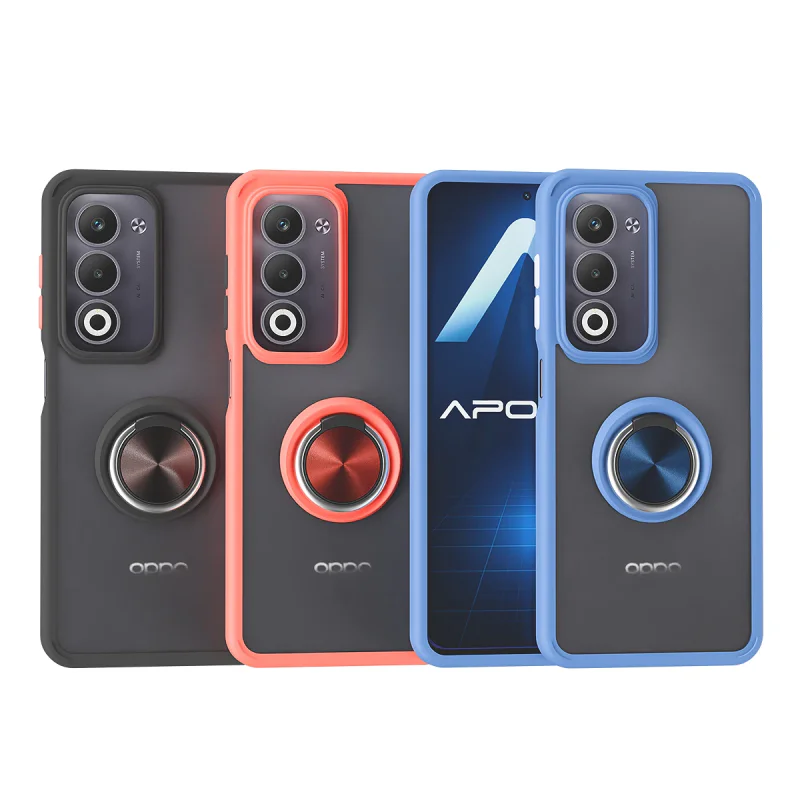 Capa Apokin para Oppo A5 5G em Gel com Suporte Fumada Preto - Imagem 1