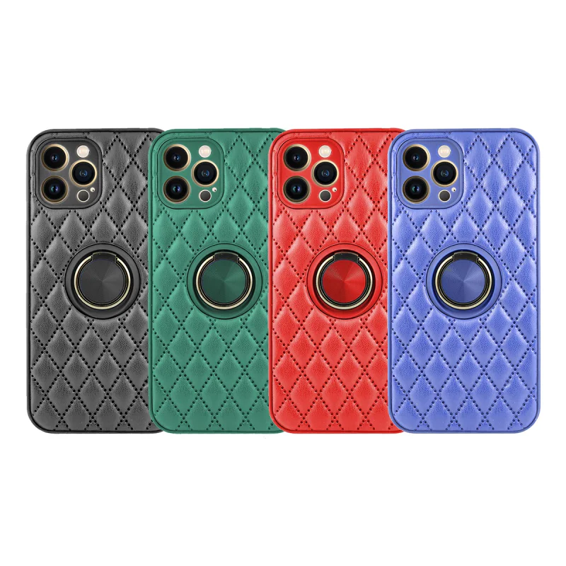 Capa Apokin Chamel com Suporte e Anel Magnético para iPhone 13 Pro Verde-escuro - Imagem 1