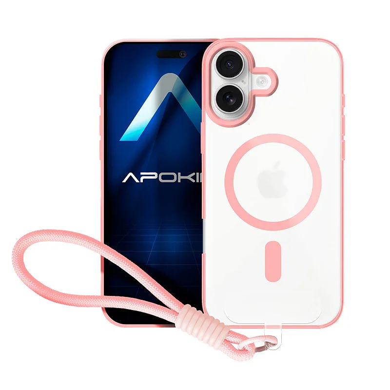 Capa Apokin para iPhone 17 Silicone com Correia e MagSafe Preto - Imagem 6
