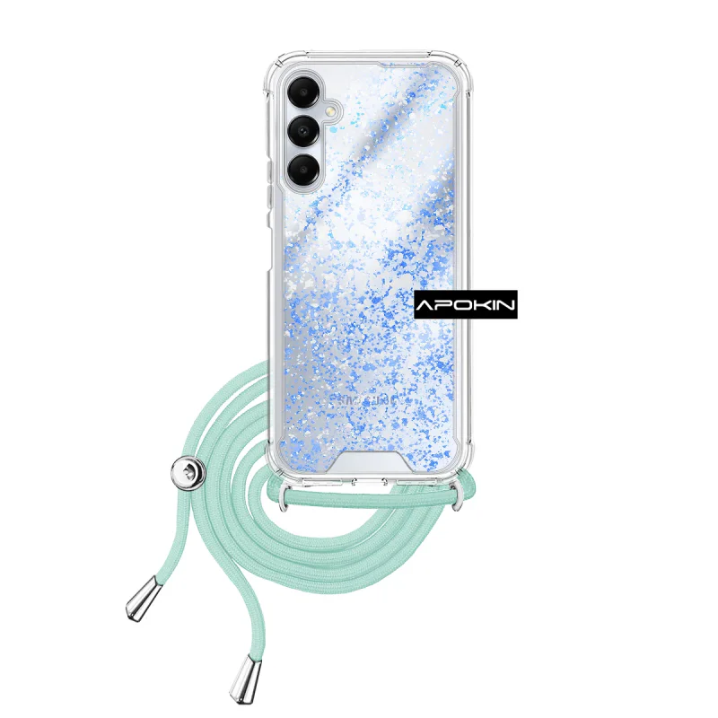 Capa em Gel Apokin para Samsung Galaxy A05s Transparente com Cordão Preto - Imagem 4
