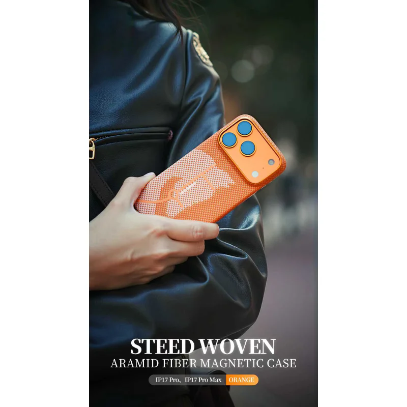 Capa Magnética Apokin para iPhone 17 Pro Max e 18 Pro Max em Fibra de Aramida Tecida - Imagem 3