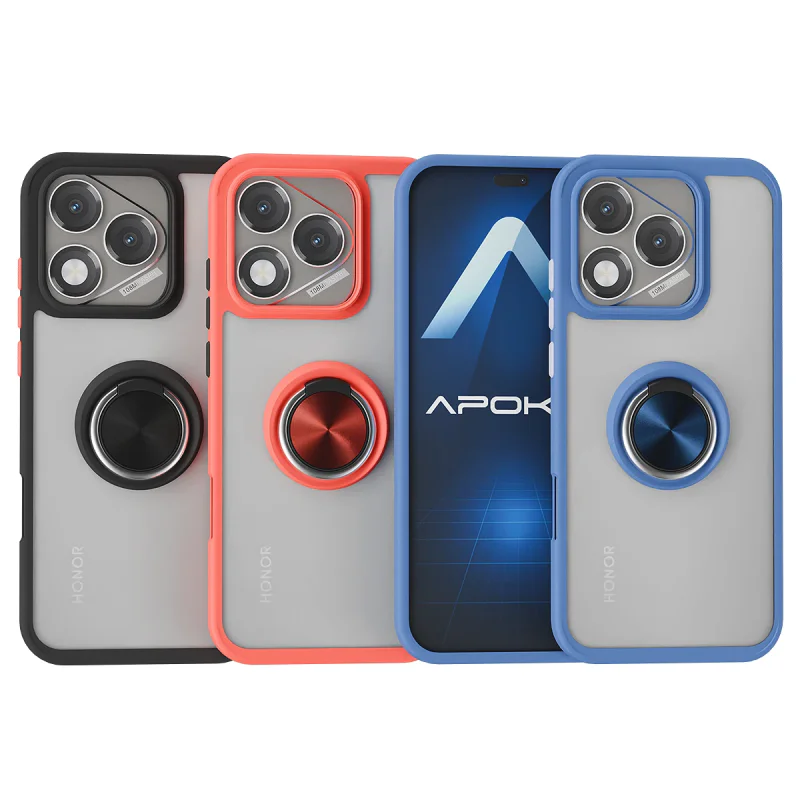 Capa Apokin de Gel com Íman e Suporte Smoked para Honor 400 Lite Vermelho