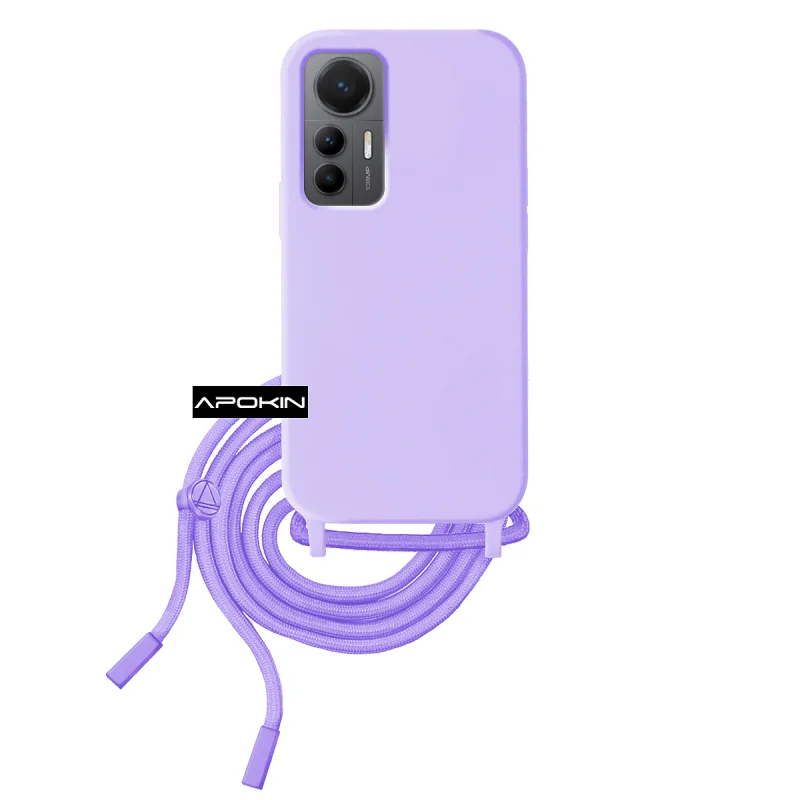 Capa Suave Apokin com Cordão para Xiaomi 12 Lite Vermelho - Imagem 4