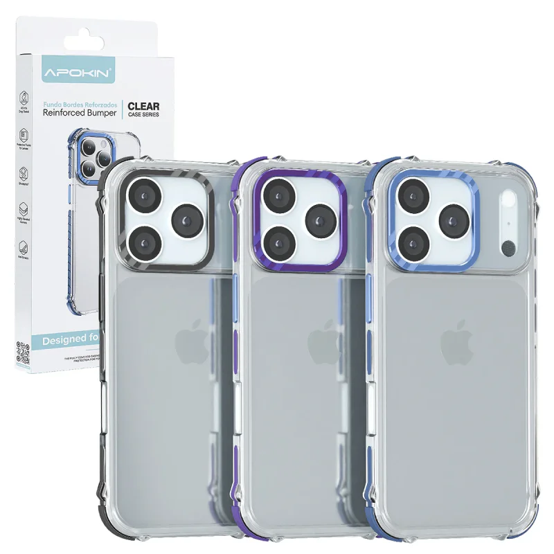 Capa Antichoque Apokin Rock para iPhone 17 Pro Max e 18 Pro Max Lilás - Imagem 2