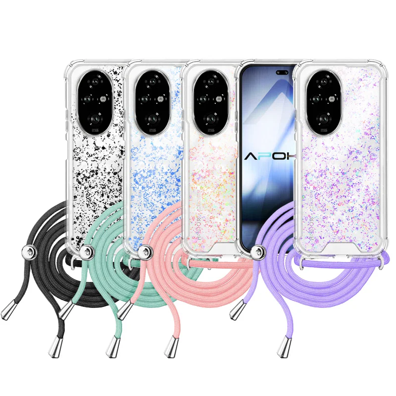 Capa Apokin para Honor 200 Gel Transparente com Cordão Preto - Imagem 1