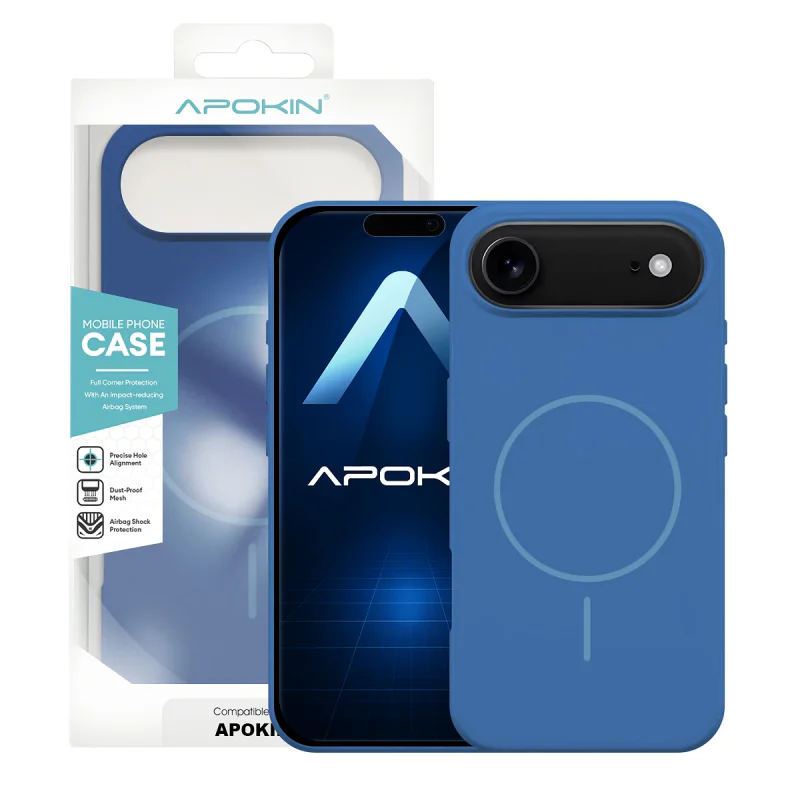 Capa Apokin para iPhone 17 Air Silicone Premium com MagSafe Variedade de cores - Imagem 3