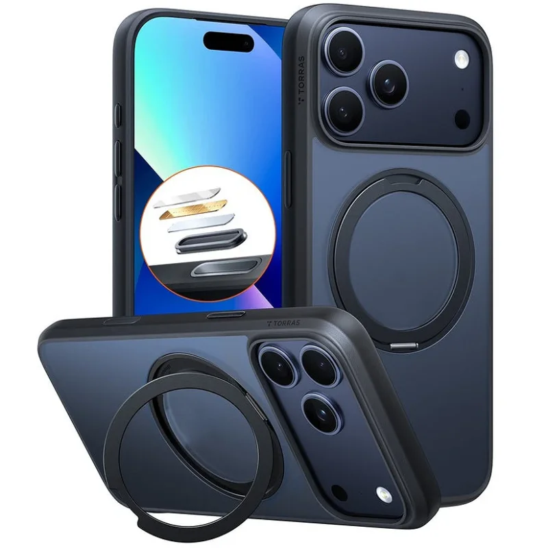 Capa Apokin Torras Ostand Pro para iPhone 17 Pro e 18 Pro Preto - Imagem 1