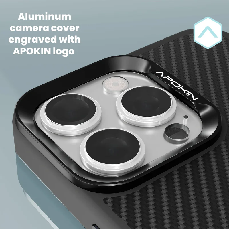 Capa Apokin para iPhone 17 Pro e iPhone 18 Pro Carbono Premium com MagSafe Preto - Imagem 5