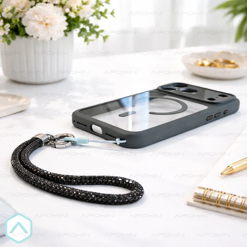 Adaptador Apokin com Cordão de Pescoço Universal para Telemóvel 2 Unidades Branco - Imagem 2
