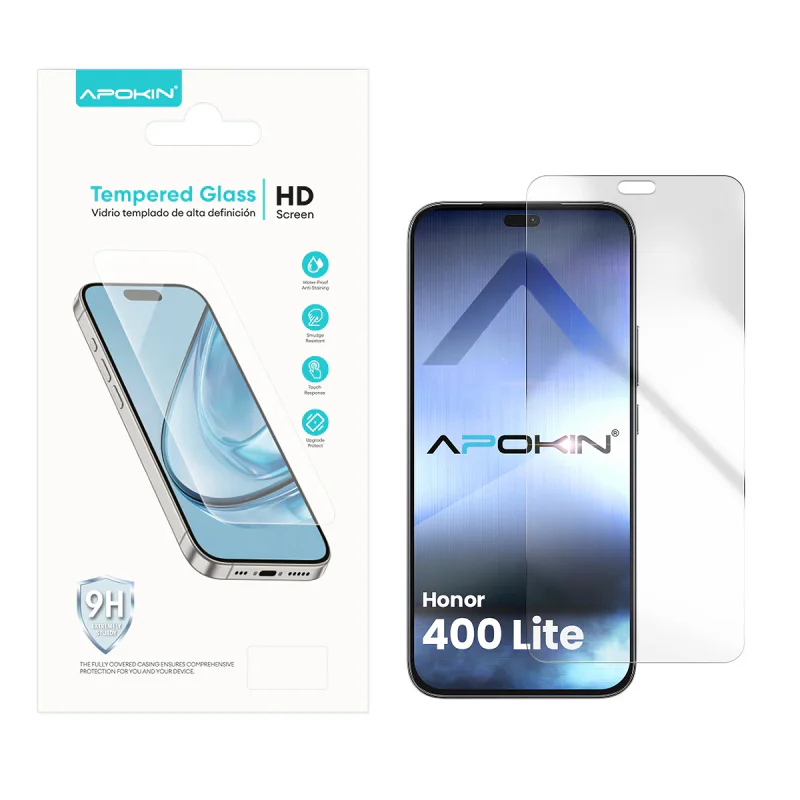 Película Protetora Apokin para Honor 400 Lite Vidro Temperado Transparente
