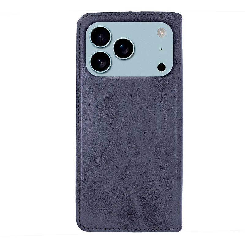 Capa de Livro Apokin para Apple iPhone 17 Pro Max e iPhone 18 Pro Max Pele Sintética Preto - Imagem 3