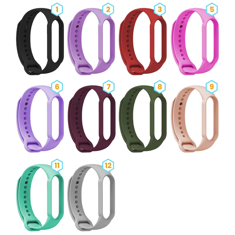 Bracelete de Silicone Apokin para Xiaomi Mi Band 7 Azul escuro - Imagem 1